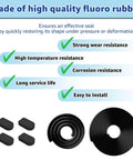 Bilco basement door weatherstrip kit components: U-shaped gasket, bulb trim gasket, four cap seal pads, and rubber seal coils.