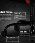Ergonomic High Back Gaming Chair With Height Adjustable Recline 300 Lbs Capacity Linkage Armrests Lumbar Support base view
