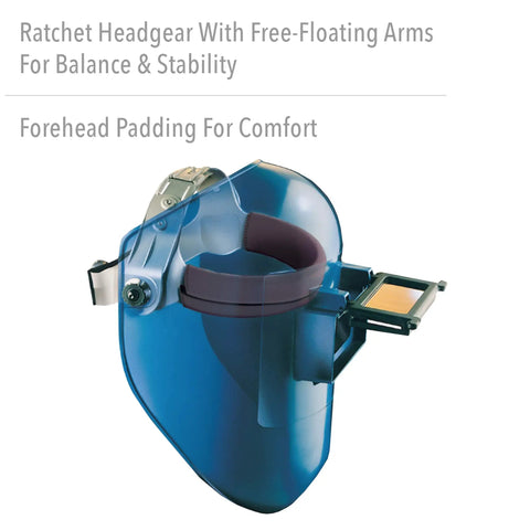 Tigerhood Classic Thermoplastic Welding Helmet Gray with padded forehead and ratchet headgear for comfort and durability