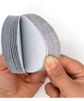 High Grade 100 Pcs 4 Inch Hook And Loop White Sandpaper For Dry Grinding And Polishing with peel-and-switch backing