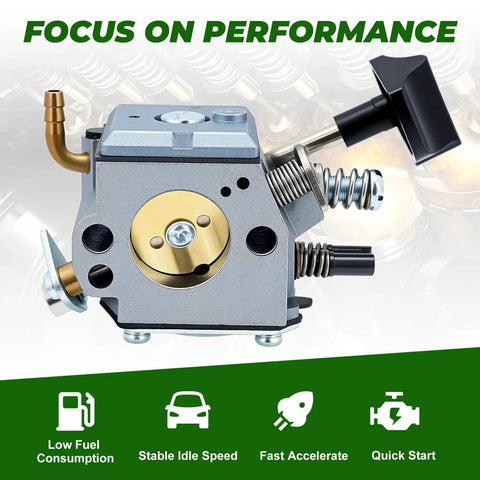 Stihl Backpacker Blower Carburetor Kit For BR420 BR340 BR380 BR400 showing carburetor and pull start assembly