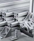 5 Pack Inside Corner Brackets Gusset 77x77x36mm for 4040 and 4080 aluminum extrusion rails, silver heavy-duty right angle connectors
