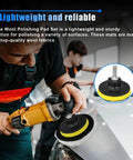 Person using Pro Wool Polishing Pad Kit For Auto Detailing And Waxing Includes Five 3.92 Inch Buffing Pads on car surface