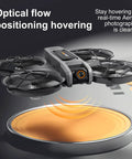 Big Screen Remote Control Drone With Dual Cameras, 4.92 Inch Display showing hovering with optical flow positioning.