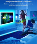 Dope LED TV Backlight Kit 13.1ft RGB 5050 Strip Lights for 45 to 60 Inch Televisions Music Sync