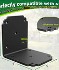 Eight Pack Heavy Duty Right Angle Brackets For Shelves And Furniture Hella Sturdy L Shape Corner Supports With Serious Weight Capacity Built Tough Hardware For Industrial Shelving And Home Projects, 6x6 inch, 4mm thick steel.