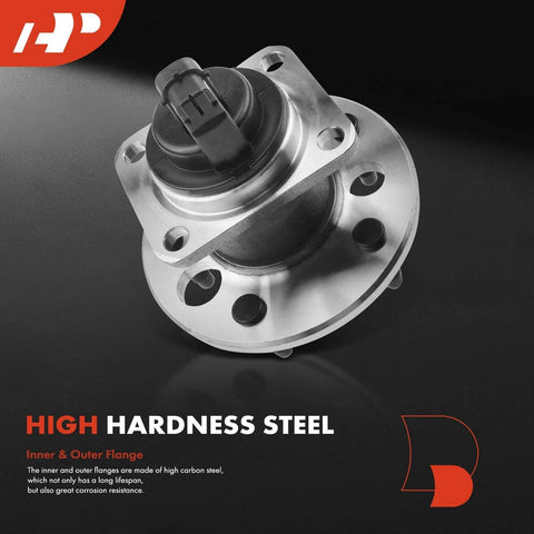 Wheel Hub Bearing Assembly 2-Pack with ABS Sensor, 5-Lug Rear Fit Chevrolet Malibu, Cadillac DTS DeVille, Buick LeSabre, steel material
