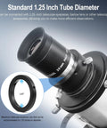 1.25 Inch Parfocal Eyepiece Rings Set of Three For Rapid Focus Switching, aluminum telescope eyepiece setup for astrophotography.