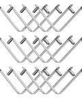 V Shaped Pool Pole Clips Stainless Steel Double Pin Spring Button Clip For One And One Quarter Inch Poles Universal Pool Attachments For Skimmer Spa Tools And Cleaning
