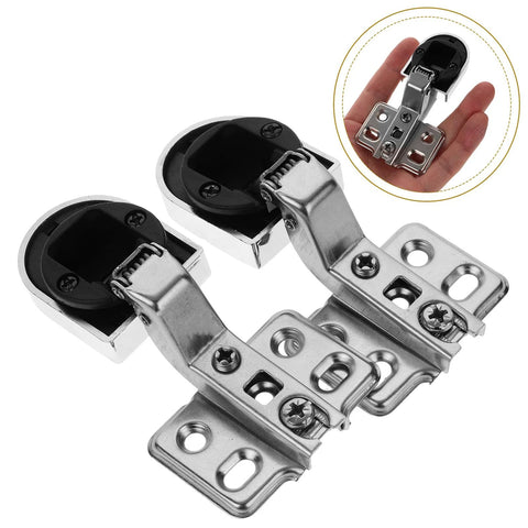 2 pack soft close glass cabinet hinges with modern design, corrosion-resistant, for kitchen cupboards and smooth operation.