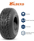 Go Kart Street Tires 145/70-6 Tubeless 4 Ply For Mini Bikes And ATVs, Off Road All Terrain Set Of 2, smooth tread