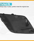 Back view of Pair Front Left And Right Bumper Tow Hook Covers For Toyota Prius 2016 2019 Direct Fit EZ Install Eye Cap Towing