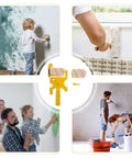 Premium Yellow Paint Roller With Edge Guard For Crisp Interior Walls Zero Drama Fix For DIY Beginners And Pros in use by families.