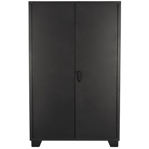 Heavy Duty Tool Storage Cabinet With Bin Mounts, 155 Blue Bins, 48 Inch Wide By 24 Deep By 78 High, All Welded 14 Gauge Steel