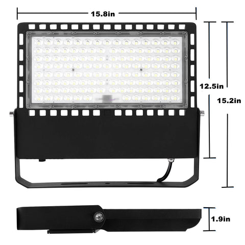 240W LED Flood Light 36000LM 5000K Beast Brightness Outdoor Stadium And Backyard Lights IP66 Waterproof ETL Front View