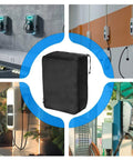 Tough As Nails EV Charger Cover For Wall Mounted Charging Stations in black high density oxford cloth, shown in various installation settings.