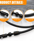 Beefed Up 36 Inch Stainless Braided Throttle Cable For LS1 Engines Chevy 1997 2007 Fits 4.8L 5.3L 5.7L 6.0L LS Swaps Black