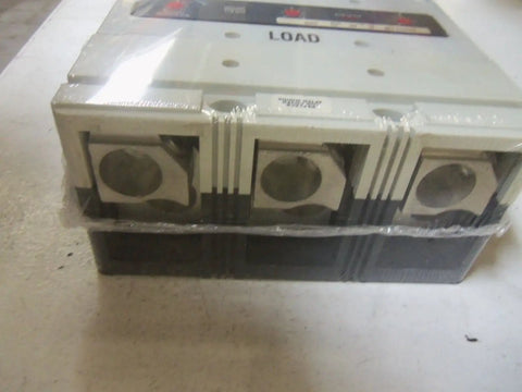 Pro Heavy Duty 3 Pole 800 Amp 600VAC Thermal Magnetic Molded Case Circuit Breaker from a front angle, showing terminals and protective packaging.