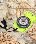 Trail-Ready All-In-One Orienteering Compass For Hiking, Camping, Backpacking And Outdoor Adventure Gear on vintage map