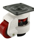 Tough As Nails Leveling Casters 4 Pack With Slick Poly Wheels And Thick Nbr Rubber Pads Rock Solid Plate Mounted Base, 63mm wheel.