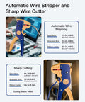 2 In 1 Quick Strip Wire Stripper And Cutter For 14 To 24 AWG Solid And Stranded Wires with Eagle Nose Self Adjusting Pliers