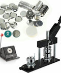 DIY Button Maker Machine For Pin Badges 44MM With 100 Sets Button Making Supplies Easy To Use Portable Badge Press Kit displayed