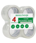Clear Packing Tape Set 4 Rolls 55 Yards Each Total 220 Yards Heavy Duty Shipping Tape 2.8 Mil Thick 1.88 Inches Wide Strong Adhesive for Packaging Moving and Sealing Fits Most 3 Inch Cores Pack Like A Pro