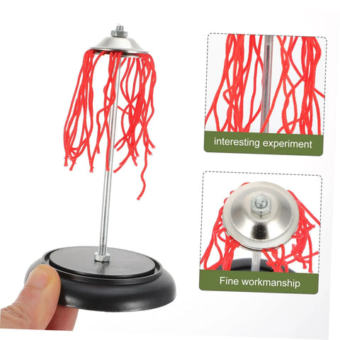 Electric Plume Physics Teaching Kit For Electrostatics Learning Two Pack Hands On Classroom Experiments showing red filaments.