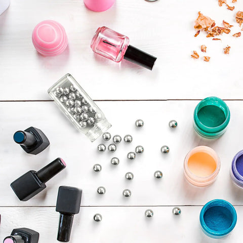50 Pack 8mm Nail Polish Mixing Balls Stainless Steel Bearing Balls For Nail Art Paint Mixing Beads 316 Stainless Steel With High Temperature Resistance And Corrosion Protection Pro Grade in nail polish bottles