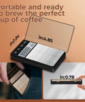 Digital Coffee Scale With Timer For Espresso, 1000g By 0.1g Precision, Mini Barista Grade Scale with cover open and display visible