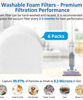 Replacement Brushroll And Foam Filter Bundle For HydroVac WD101 WD100 WD101C WD201 WD200 WD200C XL Pro 3 In 1 Vacuum Cleaner