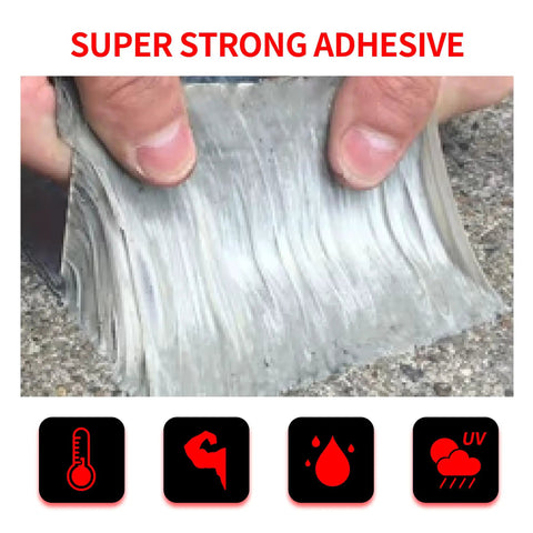 Butyl Tape Waterproof Sealing Tape, Heavy Duty Aluminum Foil Roll 2 Inch By 16 Feet For RV Roof Patch and Leak Repair in use