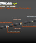 Magnetic 36 Inch Professional Aluminum Level With Heavy Duty Frame Pro Grade Carpenter Tool In Yellow And Black features labeled.