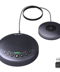 All In One Conference Speakerphone With Eight Mic Array Plus Satellite Mic, 360 Degree Voice Pickup, Noise Reduction, Bluetooth And USB Dongle