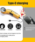 Heavy Duty Cordless Electric Scissors For Cardboard Box Cutter With Safety Lock And Rechargeable Battery lightweight design with USB Type-C charging.