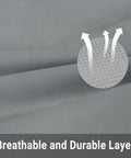 Close-up of breathable fabric detail on All Weather Sedan Car Cover Up To 205 Inches Breathable Full Exterior Shield Lightweight Dustproof