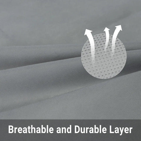 Close-up of breathable fabric detail on All Weather Sedan Car Cover Up To 205 Inches Breathable Full Exterior Shield Lightweight Dustproof