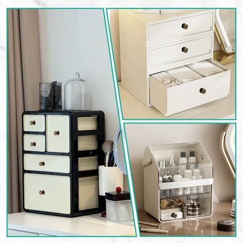 Bronze Mini Drawer Pulls Set Of 36 Tiny Round Knob Handles For Jewelry Boxes Cabinets And Dressers, 0.37 Inch Diameter, 0.4 Inch Base, 0.42 Inch Height, Includes 108 Screws And 3 Screw Sizes, shown on small storage drawers