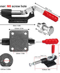 Six Pack GH 305C Push Pull Adjustable Toggle Clamp With 500 Lbs Holding Power Quick Release Stroke Clamp dimensions