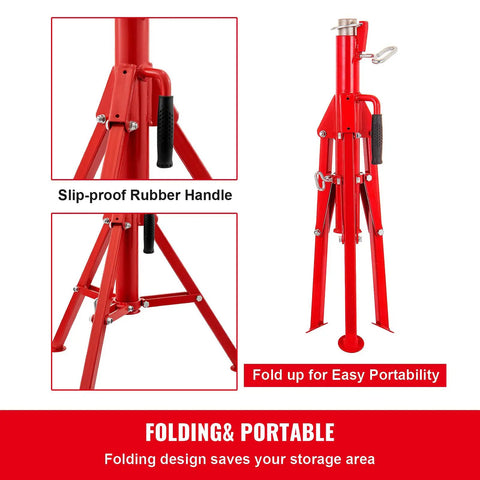 Heavy Duty V Head Pipe Stand For No Sweat Adjustable Height And Foldable Build Rock Solid Tripod Base Fits One Eighth To Twelve Inch Pipe Two Thousand Five Hundred Pounds Capacity Built Damn Tough
