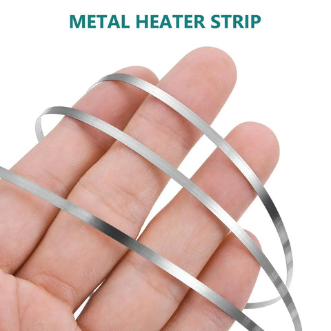 Nickel Chromium Heat Sealer Wire Replacement Element For Quick Uniform Bag Sealing With Silver Heating Strips Heavy Duty Repair Part For Plastic Bags Aluminum Foil And Composite Bags, 100 cm