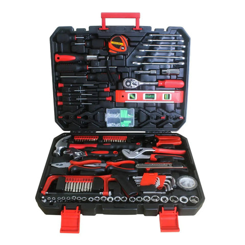 239-Piece All In One Home Tool Set With Carrying Case For DIY Repairs Grab-And-Go Garage Office School Projects And General Maintenance Essentials For Quick Fixes And Everyday Home Improvement displayed open