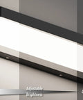 LED Bathroom Vanity Light Fixture Over Mirror 16.5 Inch Modern Rectangle Black Matte Metal Lighting Bar 4000K Daylight Wall Sconce