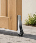 Heavy Duty Gate Caster Wheels With Rubber Pulley Track Rollers For Sinking Wood Fences And Garden Doors Galvanized Steel Bracket