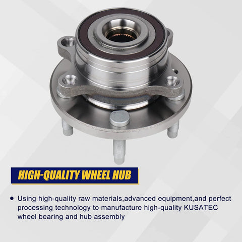 512460 Beefed-Up Front And Rear Wheel Bearing Hub Assembly For Ford Explorer 2011-2018 And Ford Police Interceptor Utility 2013-2018 Front Or Rear Fit Replacement Part showing metal structure and 4 bolts