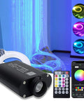 16W RGBW Fiber Optic Curtain Light Kit with 450 fiber tips for waterfall effect, Bluetooth control, sensory room lighting