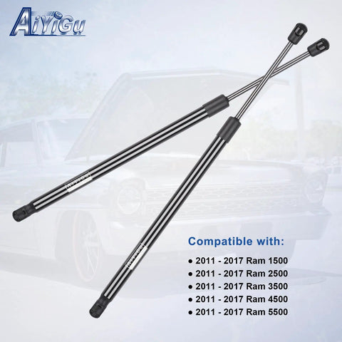 Front Hood Gas Springs Lift Supports 2 Pack For Ram 1500 2500 3500 4500 5500 2011 2012 2013 2014 2015 2016 2017
