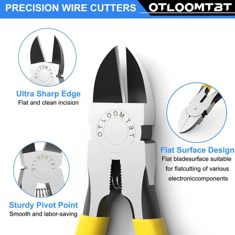 Ultra Sharp Compact Wire Cutters And Long Flat Nose Pliers 2 Pack For Crafts Flowers Plastics Home Appliances And Precise Clean Cuts