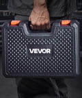 Carrying case of Bearing Press Kit 43 Pcs Bearing Race And Seal Driver Set With 39 Bushings And Handle Shafts in hand