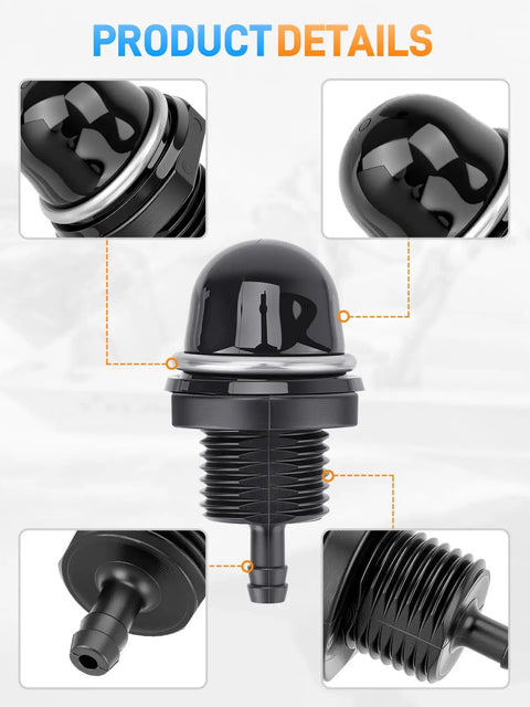 Product details showing Priming Start Pump Replacement For 8HP To 20HP 4 Stroke Carb Outboard Engines With Manual Choke (2005-2008)